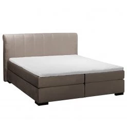 Maison Belfort Lit boxspring Willard I - Tissu - Taupe - 180 x 200cm -Lits & literie Soldes 1000134671 210726 10044300381 DETAILS P000000001000134671