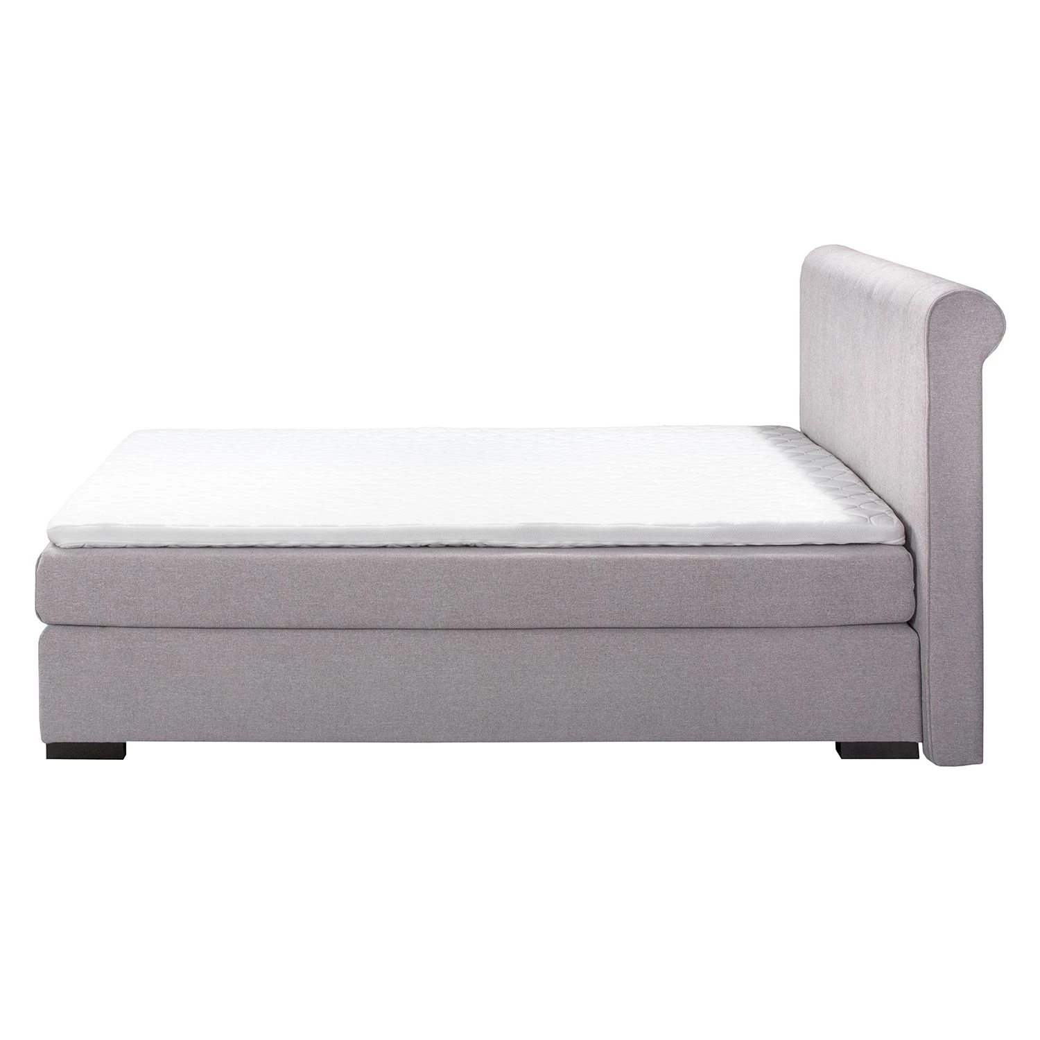 Maison Belfort Lit boxspring Willard - Tissu structuré - Gris - 140 x 200cm 3 Maison Belfort Lit boxspring Willard - Tissu structuré - Gris - 140 x 200cm – Image 3