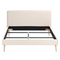 Norrwood Lit capitonné Feda - Tissu - Beige chiné -Lits & literie Soldes 1000135371 181026 114434155 GALLERYIMAGES P000000001000135371