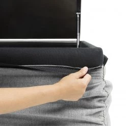 Norrwood Lit capitonné Faugh - Tissu - Gris - 160 x 200cm -Lits & literie Soldes 1000138131 181026 11015932 GALLERYIMAGES P000000001000138131