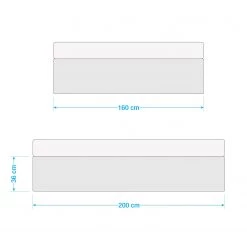 Norrwood Lit capitonné Faugh - Tissu - Gris - 160 x 200cm -Lits & literie Soldes 1000138131 210705 16193100011 SKETCH DETAILS P000000001000138131 sketch