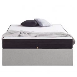 Norrwood Lit capitonné Faugh - Tissu - Gris - 160 x 200cm