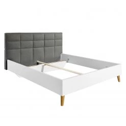 Lit SKØP IX - Gris foncé / Blanc - 140 x 200cm -Lits & literie Soldes 1000142631 181116 132836364 GALLERYIMAGES P000000001000142631