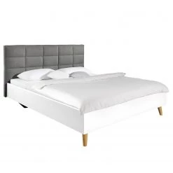 Lit SKØP IX - Gris foncé / Blanc - 140 x 200cm