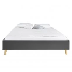 Lit SKØP XIII - Gris - 140 x 200cm -Lits & literie Soldes 1000142644 181116 132925475 GALLERYIMAGES P000000001000142644