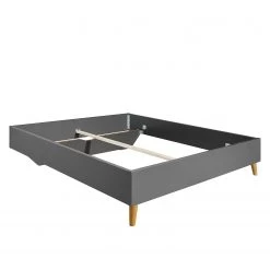 Lit SKØP XIII - Gris - 140 x 200cm -Lits & literie Soldes 1000142644 181116 132925476 GALLERYIMAGES P000000001000142644