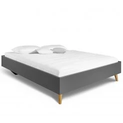 Lit SKØP XIII - Gris - 140 x 200cm -Lits & literie Soldes 1000142644 210810 16173900265 DETAILS P000000001000142644