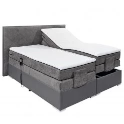Fredriks Lit boxspring Newborough - Tissu - Gris clair / Gris foncé -Lits & literie Soldes 1000143708 210218 11502000002 DETAILS P000000001000143708
