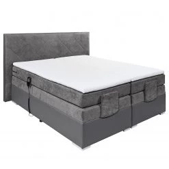 Fredriks Lit boxspring Newborough - Tissu - Gris clair / Gris foncé -Lits & literie Soldes 1000143708 210726 10044300387 DETAILS P000000001000143708