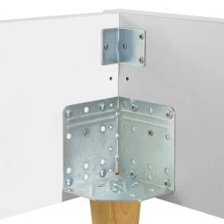 Lit SKØP V - Gris clair / Blanc - 160 x 200cm -Lits & literie Soldes 1000143967 181116 133058159 GALLERYIMAGES P000000001000143967