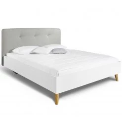 Lit SKØP V - Gris clair / Blanc - 160 x 200cm -Lits & literie Soldes 1000143967 210810 16174500409 DETAILS P000000001000143967