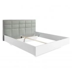 Lit SKØP VIII - Gris clair / Blanc - 160 x 200cm -Lits & literie Soldes 1000143982 181129 13195500028 GALLERYIMAGES P000000001000143982