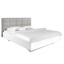 Lit SKØP VIII - Gris clair / Blanc - 160 x 200cm