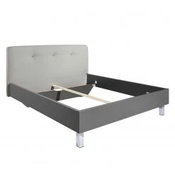 Lit SKØP VI - Gris clair / Anthracite - 180 x 200cm -Lits & literie Soldes 1000144341 181116 133336199 GALLERYIMAGES P000000001000144341