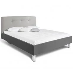 Lit SKØP VI - Gris clair / Anthracite - 180 x 200cm -Lits & literie Soldes 1000144341 210810 16174300367 DETAILS P000000001000144341