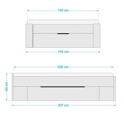 Rauch Orange Lit Scala III - Imitation chêne Wotan - 140 x 200cm -Lits & literie Soldes 1000145006 181212 14080600117 GALLERYIMAGES P000000001000145006