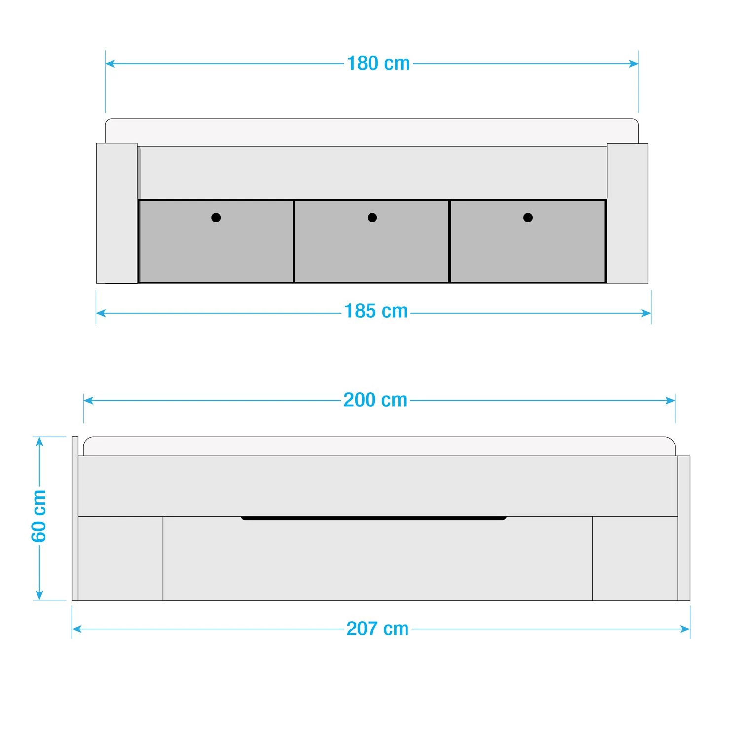 Rauch Orange Lit Scala II - Imitation chêne Wotan - 180 x 200cm 4 Rauch Orange Lit Scala II - Imitation chêne Wotan - 180 x 200cm – Image 4