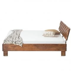 Ars manufacti Lit en bois massif Yao - Acacia massif / Métal - Acacia / Doré -Lits & literie Soldes 1000145314 190705 11161000004 DETAILS P000000001000145314