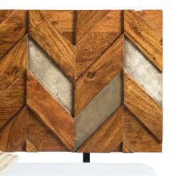 Ars manufacti Lit en bois massif Yao - Acacia massif / Métal - Acacia / Doré -Lits & literie Soldes 1000145314 190705 11161000007 DETAILS P000000001000145314