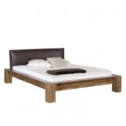 Neue Modular Lit en bois massif Morton I - Chêne des marais massif - 140 x 200cm