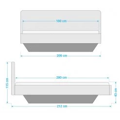 Neue Modular Lit en bois massif Lund I - Chêne sauvage massif, huilé - 180 x 200cm - 1 tiroir de lit -Lits & literie Soldes 1000164082 190329 13330500057 GALLERYIMAGES P000000001000164082