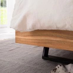 Ars Natura Lit en bois massif Vardo - Acacia massif / Métal - Acacia / Noir -Lits & literie Soldes 1000166806 191113 10462400030 DETAILS P000000001000166806