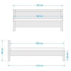 Ars Natura Lit en bois massif Ohio - Sheesam massiv -Lits & literie Soldes 1000167289 210820 11050900001 SKETCH DETAILS P000000001000167289 sketch
