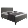 Fredriks Lit boxspring Joiselle - Surmatelas inclus - Tissu - Anthracite - 180 x 200cm