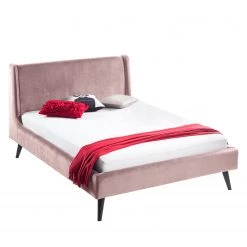 Jack & Alice Lit capitonné Limmer - Tissu effet velours - Mauve - 180 x 200cm