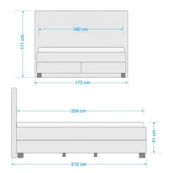 Fredriks Lit boxspring Royal Night - Ardoise - 160 x 200cm - Pas de tiroir de lit -Lits & literie Soldes 1000174148 210720 07184200010 SKETCH DETAILS P000000001000174148 sketch