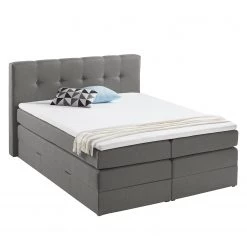 Fredriks Lit boxspring Royal Night - Gris fumé - 160 x 200cm - 2 tiroirs de lit