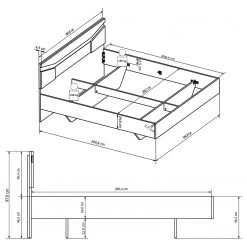 Loftscape Lit Vinstra - Marron -Lits & literie Soldes 1000175577 190705 06255700089 SKETCH DETAILS P000000001000175577 sketch