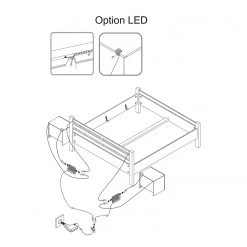 Loftscape Lit Skalavik - Marron -Lits & literie Soldes 1000175609 190705 06262100328 SKETCH DETAILS P000000001000175609 sketch