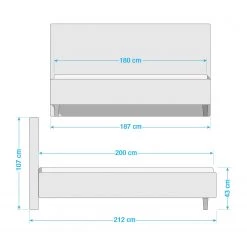 Norrwood Lit capitonnée Monteverde - Bleu brillant - 180 x 200cm -Lits & literie Soldes 1000176449 190628 16023400018 SKETCH GALLERYIMAGES P000000001000176449 sketch
