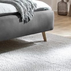 Meise.möbel Lit capitonné Mattis - Tissu / Chêne massif - Anthracite - 140 x 200cm -Lits & literie Soldes 1000176625 190819 10185500066 DETAILS P000000001000176625