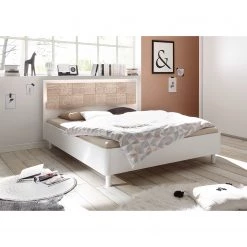 LC Spa Lit Laussonne I - Blanc / Imitation chêne de Sonoma - 160 x 200cm -Lits & literie Soldes 1000184287 191021 10003500085 MOOD DETAILS P000000001000184287 mood