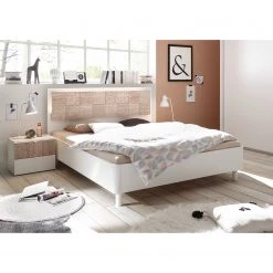 LC Spa Lit Laussonne I - Blanc / Imitation chêne de Sonoma - 160 x 200cm -Lits & literie Soldes 1000184287 191021 10003500087 MOOD DETAILS P000000001000184287 mood