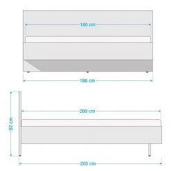 Now! by hülsta Lit hülsta now basic I - Blanc - 180 x 200cm -Lits & literie Soldes 1000190299 210720 09232200029 SKETCH DETAILS P000000001000190299 sketch
