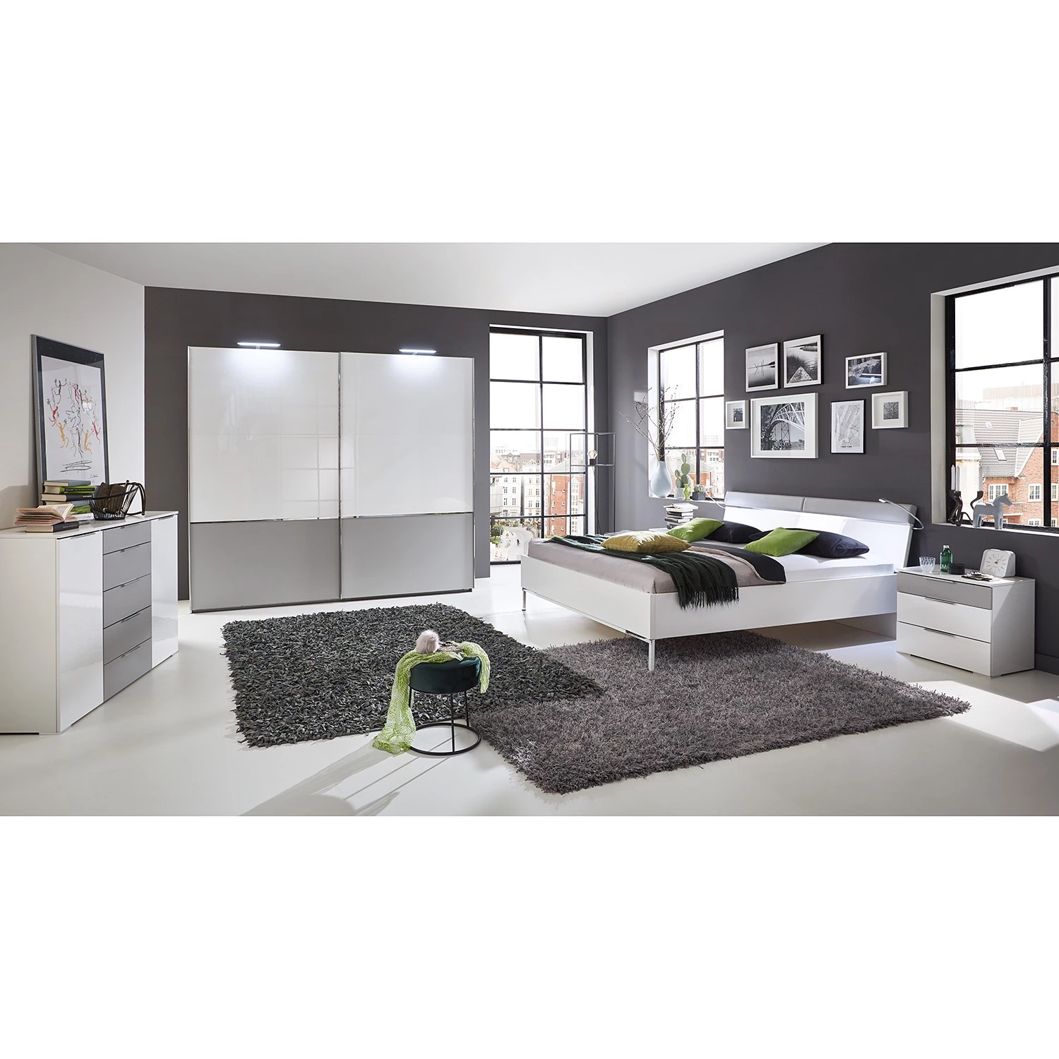 Fresh to go Lit Arizona - Blanc / Gris clair 2 Fresh to go Lit Arizona - Blanc / Gris clair – Image 2