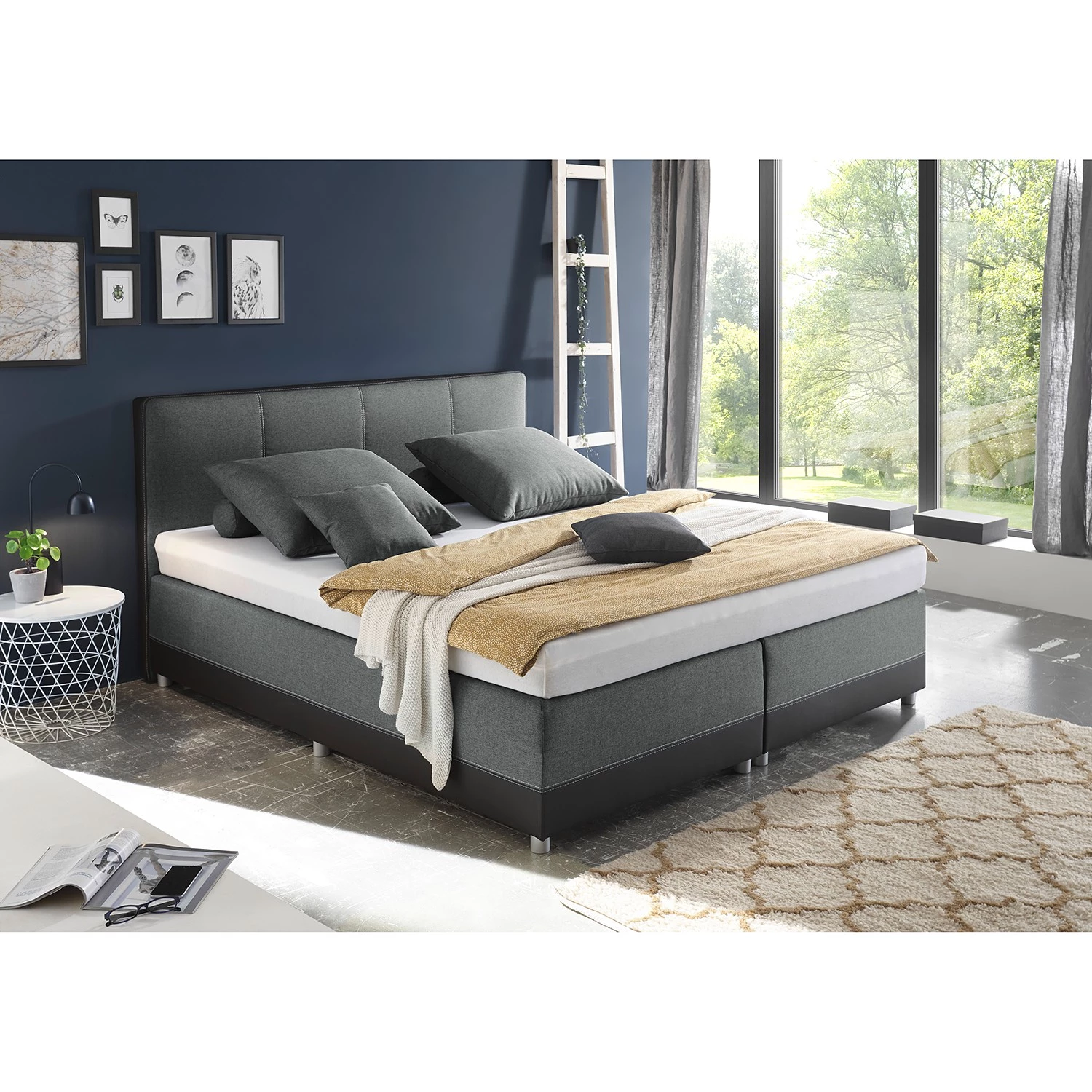 Loftscape Lit boxspring Hatch - Revêtement : tissu - 180 x 200cm 2 Loftscape Lit boxspring Hatch - Revêtement : tissu - 180 x 200cm – Image 2