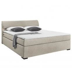 Loftscape Lit boxspring Kapaa - Revêtement : tissu ainsi que le coffre de lit - Sable - 180 x 200cm
