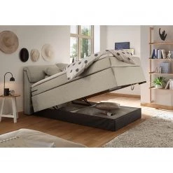 Loftscape Lit boxspring Kapaa - Revêtement : tissu ainsi que le coffre de lit - Sable - 180 x 200cm -Lits & literie Soldes 1000199677 200218 09555300011 MOOD DETAILS P000000001000199677 mood
