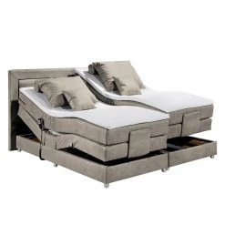 Loftscape Lit boxspring Sunol II - Lit boxspring Sunol II avec moteur - Gris clair - 160 x 200cm -Lits & literie Soldes 1000199714 191218 15020900110 DETAILS P000000001000199714