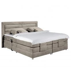 Loftscape Lit boxspring Sunol II - Lit boxspring Sunol II avec moteur - Gris clair - 160 x 200cm