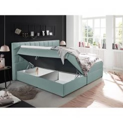 Loftscape Lit capitonné Loiz - Avec tiroir de lit - Bleu pastel - 160 x 200cm -Lits & literie Soldes 1000200190 200110 18494800083 MOOD DETAILS P000000001000200190 mood