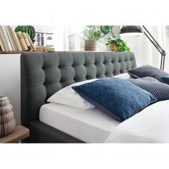 Meise.möbel Lit capitonné Lucca - 140 x 200cm -Lits & literie Soldes 1000200947 200213 10260700003 DETAILS P000000001000200947