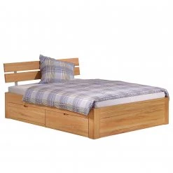 Neue Modular Lit en bois massif Parma I - Duramen de hêtre massif - 160 x 200cm