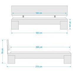 Ars Natura Lit en bois massif Rookfield - Chêne sauvage massif - 180 x 200cm -Lits & literie Soldes 1000205915 210701 07564100056 SKETCH DETAILS P000000001000205915 sketch