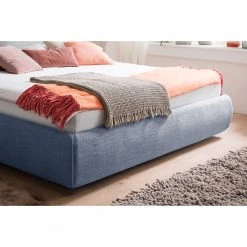Meise.möbel Lit capitonné Atesio - Avec tête de lit à effet coussin - Bleu jean -Lits & literie Soldes 1000206915 200331 17381300096 DETAILS P000000001000206915