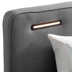 Ars Natura Lit boxspring Woodmore - Éclairage inclus - Gris foncé - 160 x 200cm -Lits & literie Soldes 1000208296 200609 12322700125 DETAILS P000000001000208296